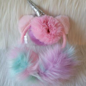 OMG! Cat Unicorn Earmuffs & Scrunchies Set